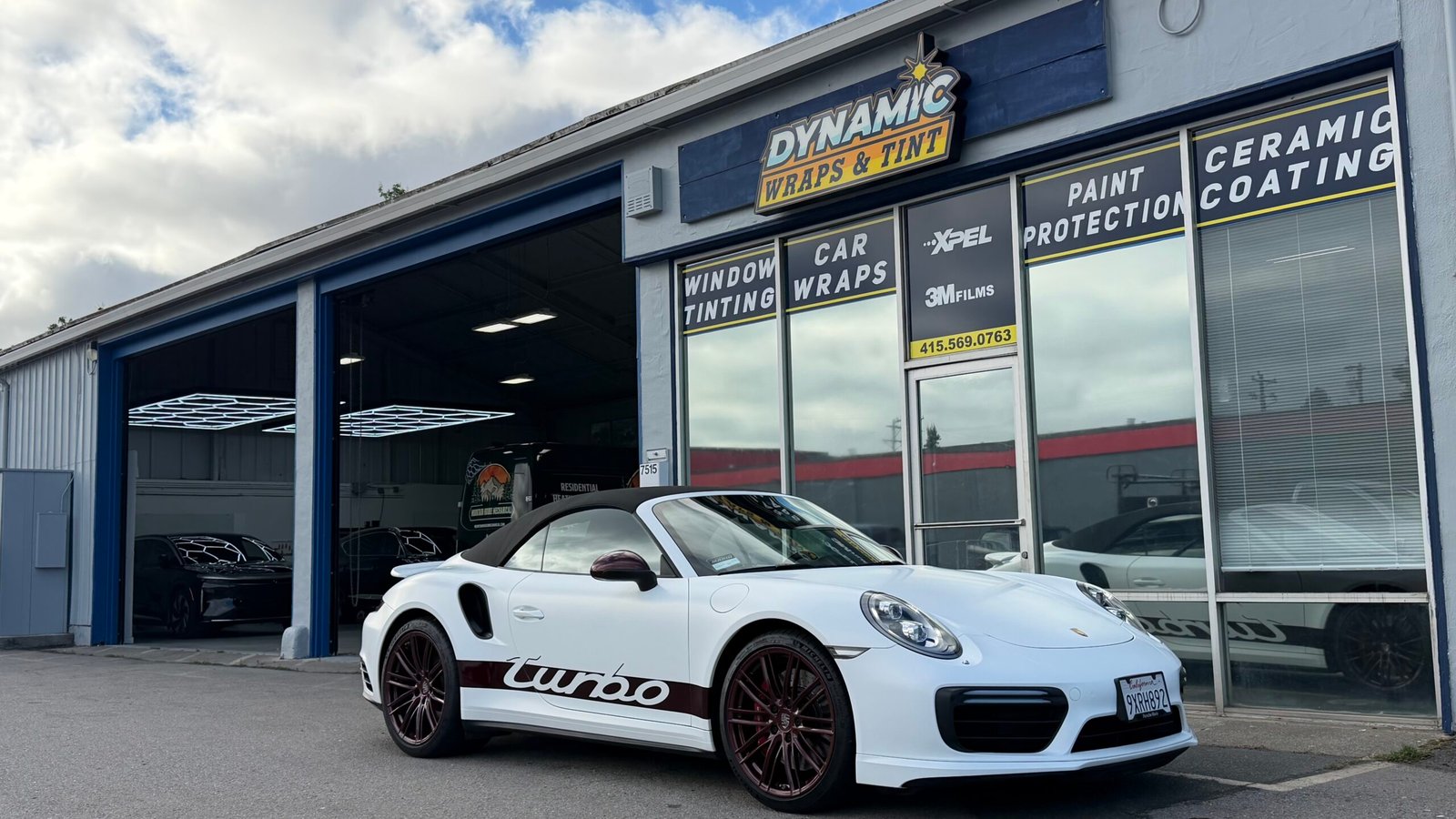 Porche white sparkle 3m wrap