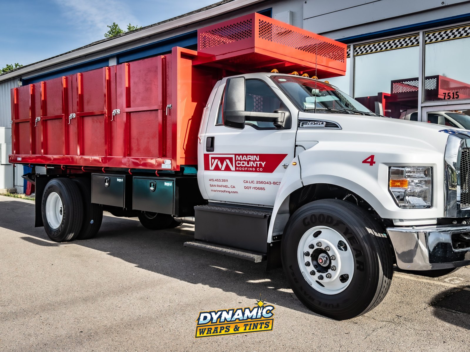 marin county roofing - car wrap - commercial wrap-1